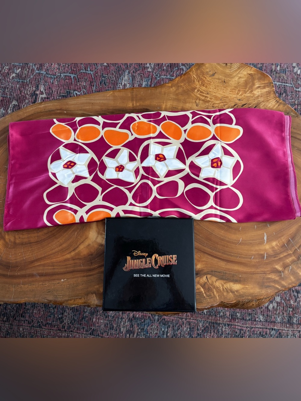 RARE Disney Jungle Cruise Movie Promo Scarf  W Collectors Box